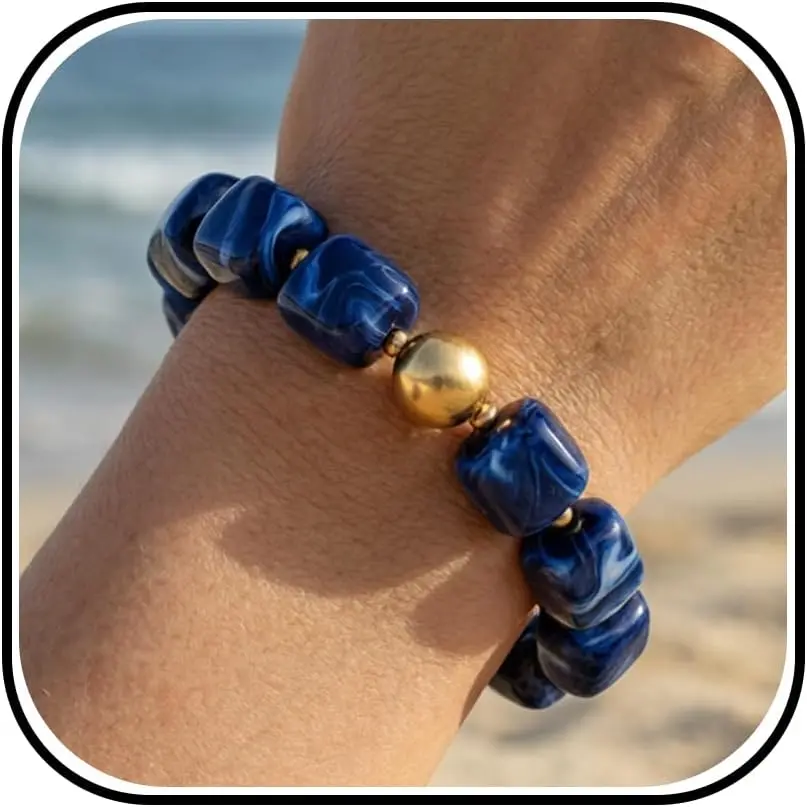 Blue Gold bead