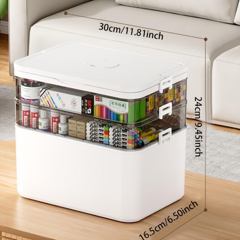 Multifunctional Plastic Sewing Craft Tool Box Multifunctional Organizer with Storage Container for Medicines, Hair Accessories, Art Supplies, Home Organization