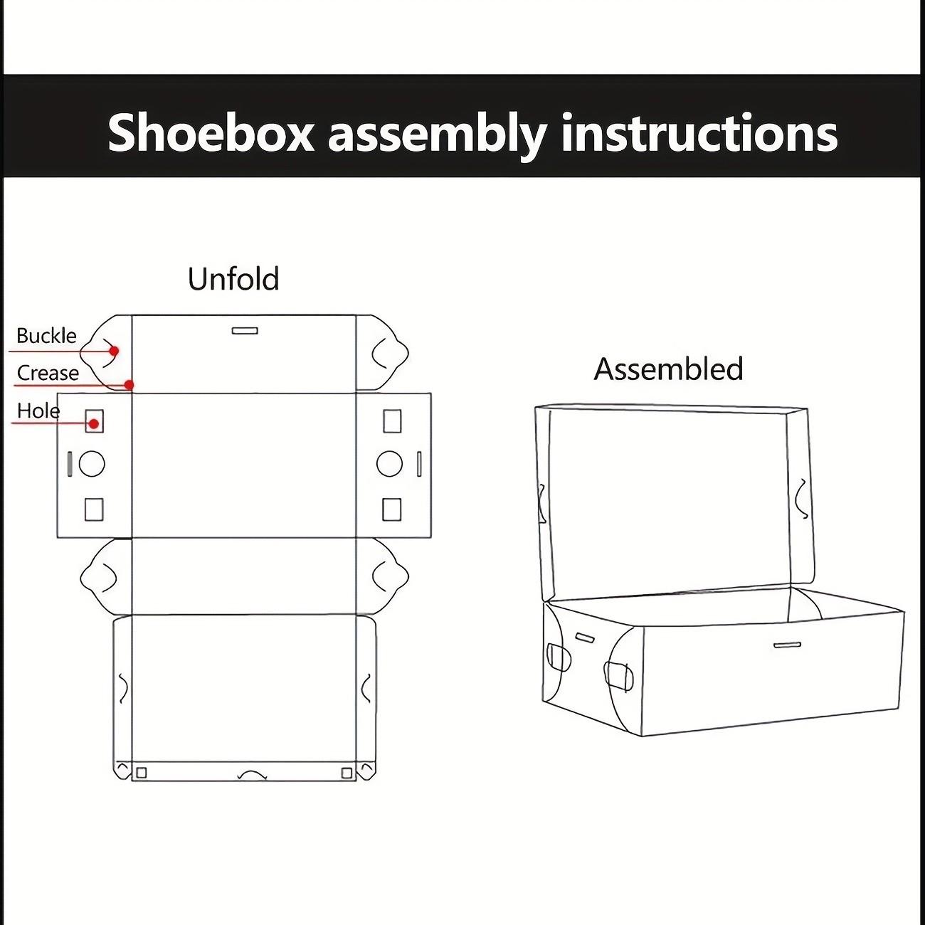10 Transparent Plastic Shoe Boxes with Lids, Stackable, Waterproof, Ventilated, Clear Rectangular Design, Home & Retail Use, Durable Structure