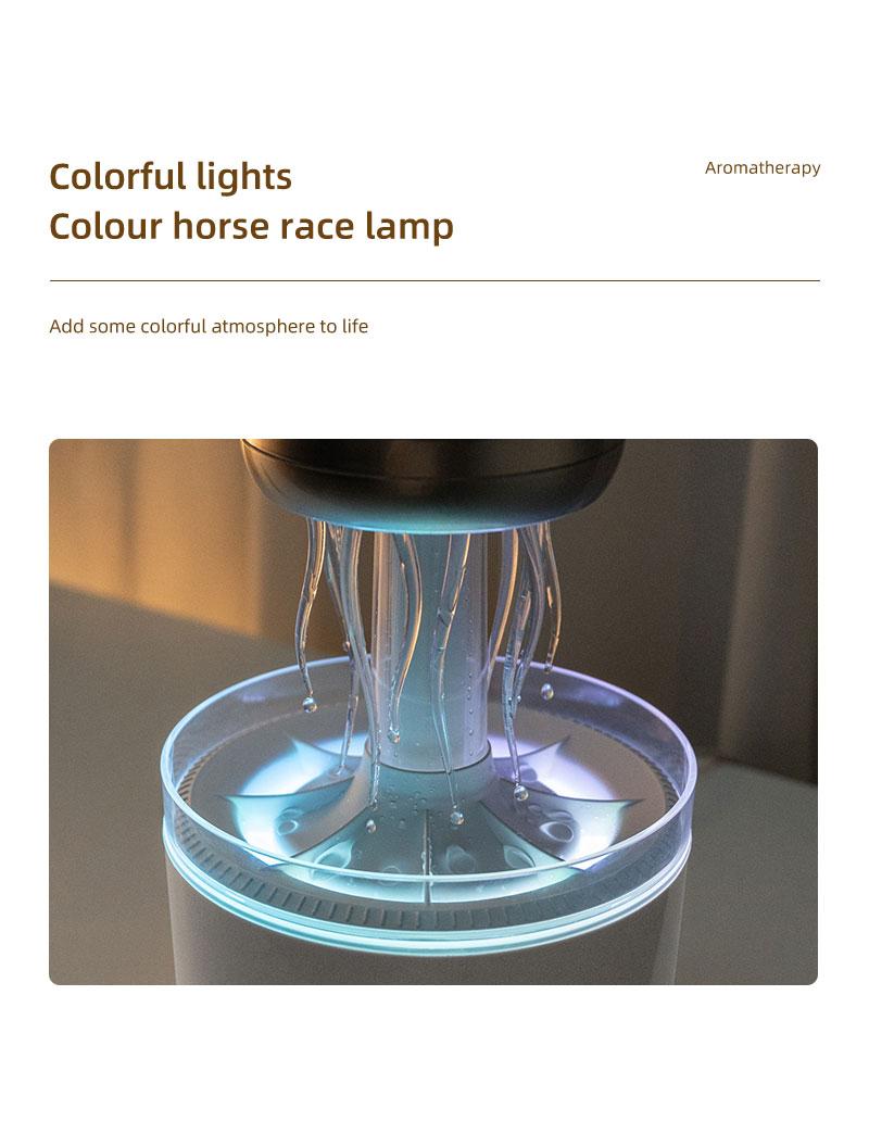 mechanical jellyfish aromatherapy machine household rotating raindrop humidifier desktop colorful atmosphere light diffuser Aromatic Multifunction