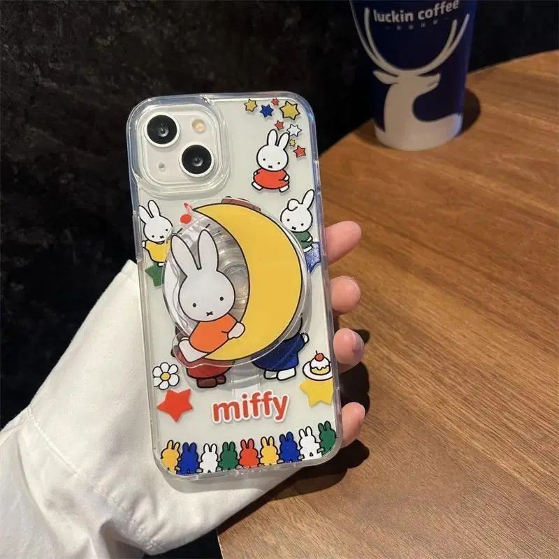 Kawaii Miffy Magnetic Holder Suitable for MagSafe Lazy Extendable Phone Holder Gift Toy for Girl