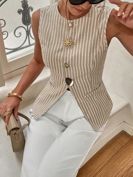 Women’s Casual Striped Long Sleeve Top, Stylish and Comfortable Design, Perfect for Everyday Wear and All Seasons