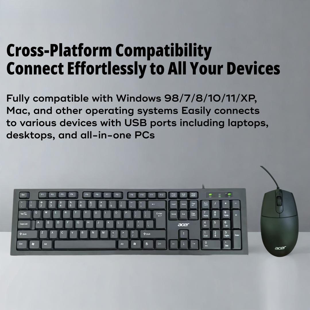 Durable Wired Keyboard & Mouse Set, Long-Lasting Design, Ergonomic for Office & Gaming, Versatile for PC/xbox, Model Xinghao