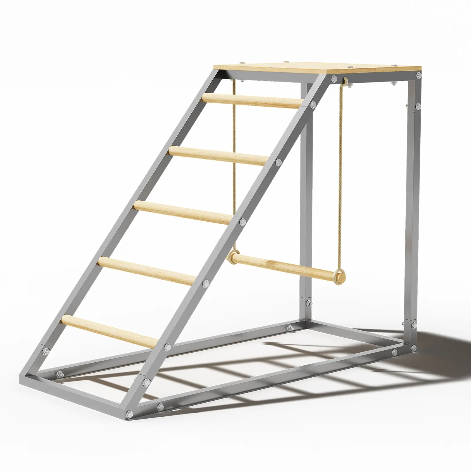 Gaomon Chicken Coop Perch with Swing & Ladder, Multi-Level Roosting Bar for Chickens Ducks, Galvanized Steel & Wood, Wide Bars Prevent Bumblefoot, Easy Assembly
