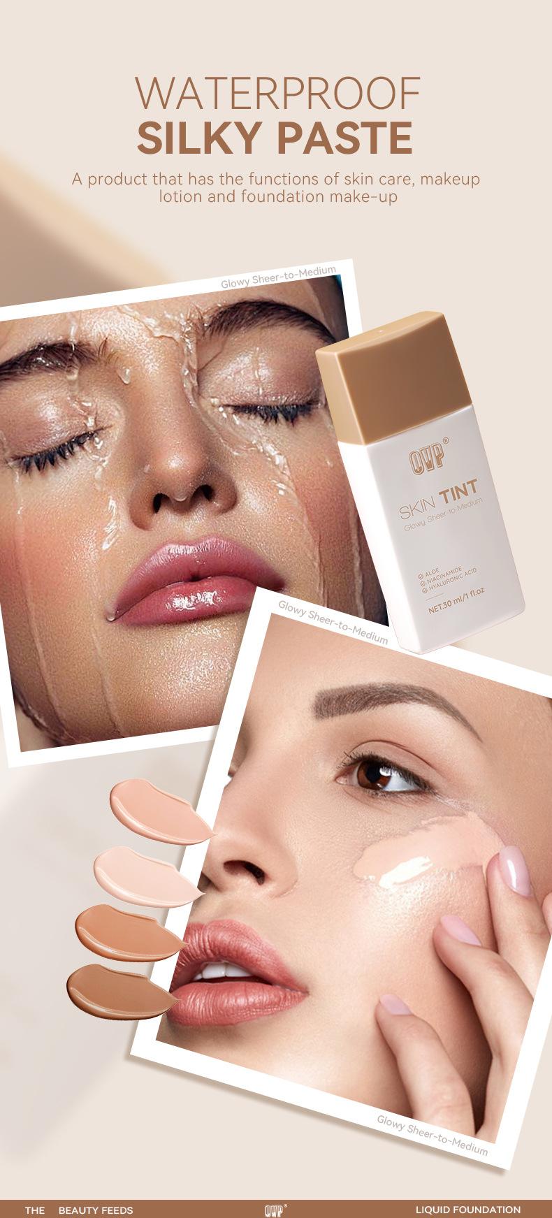 Lightweight Flawless Foundation, Evens Skin Tone, Hydrating Concealing Foundation, Matte Texture, Non-caking, Naturally Brightening, Creates A Natural Base Makeup Effect, Essential Facial Makeup.