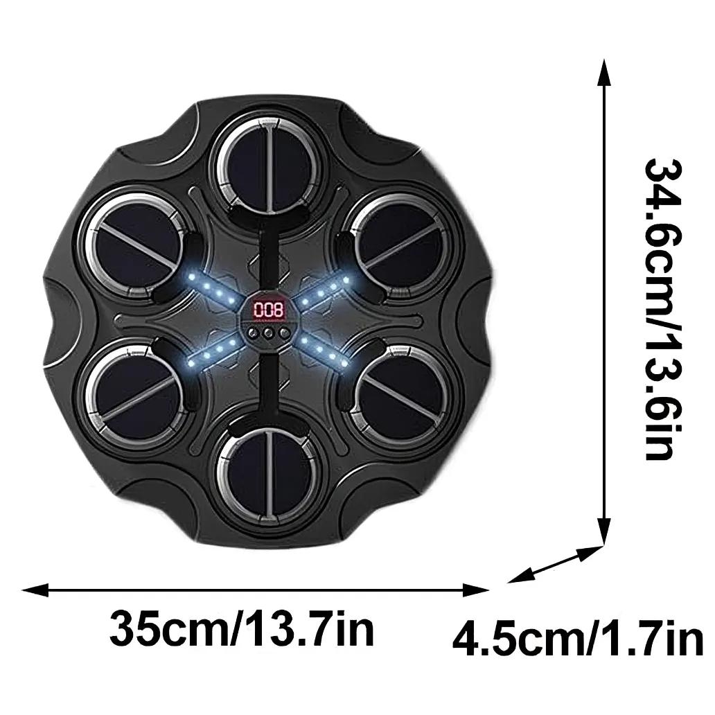 Music Boxing Machine Smart Bluetooth-compatible Wall-Mounted Kids Training Equipment, Electronic Punching Target, Boxing Speed Trainer, Includes Gloves, Perfect Gift for Boys & Girls Boxing Set