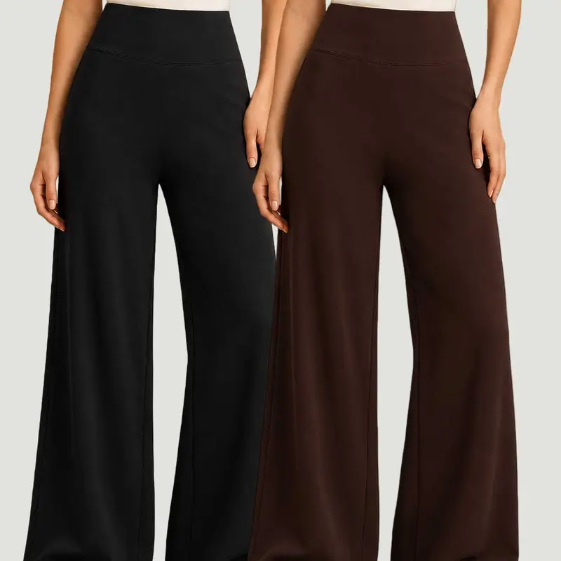 Women's Wide-Leg Yoga Pants, Fashion Polka Dot Design，High-Waisted Butt Lifting, Quick-Dry Sportswear, Casual Loose-Fit Trousers, Bottom for All Seasons