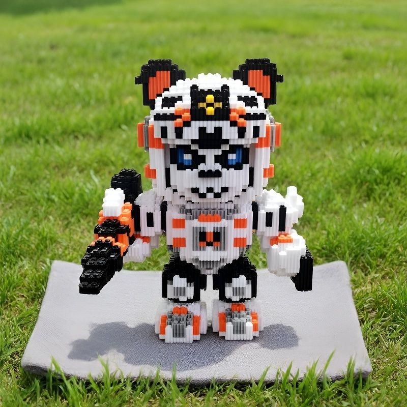 1700pcs Assembly Animal Mecha Model Kit, 2026 Panda Robot Building Set, Adult Holiday Gift, Home Office Decor, Furniture Decoration