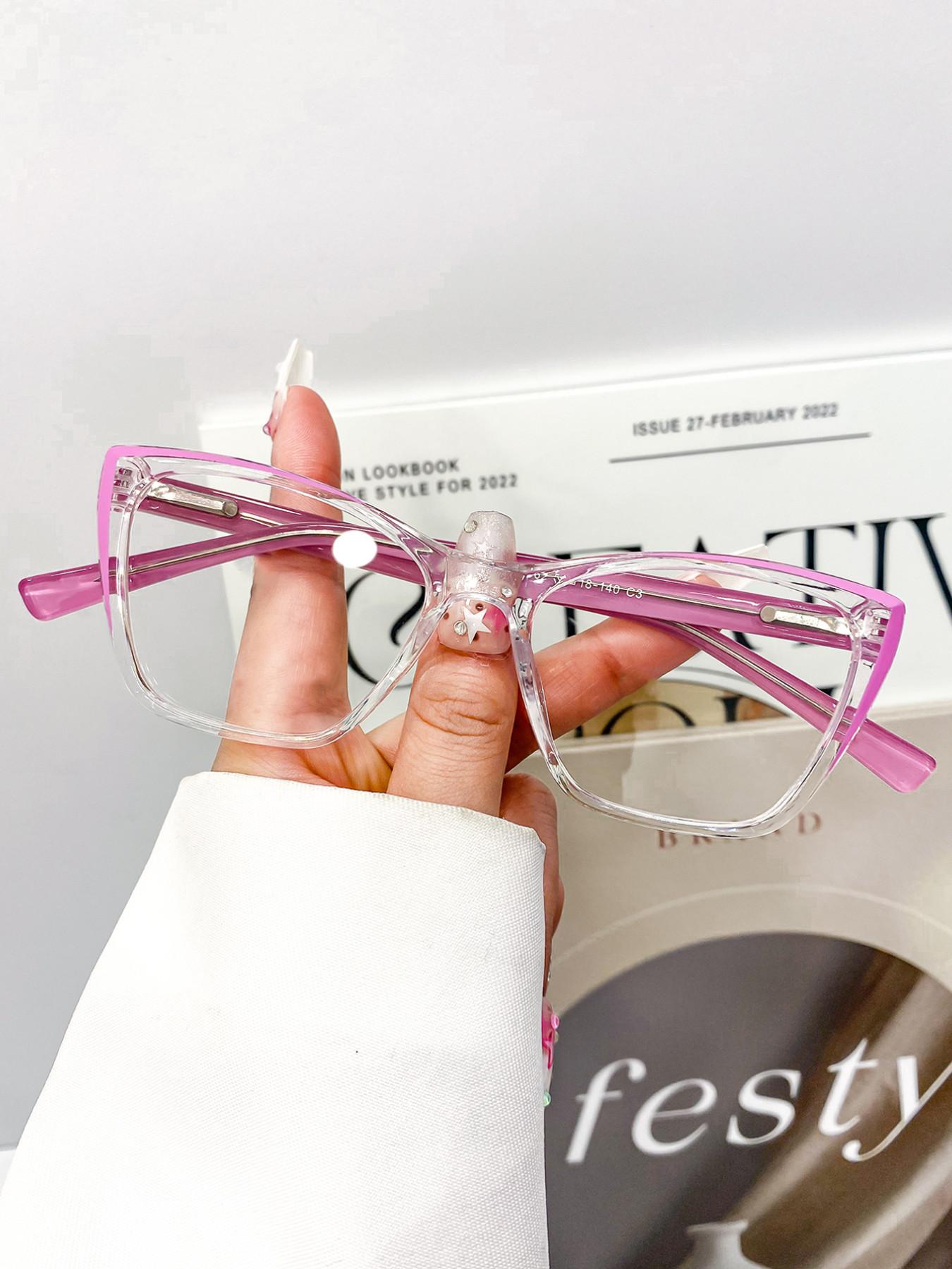 New Cat Eye Fashion Glasses, Unisex Classic Versatile Simple Daily Photo Decoration Eyewear, Stylish Accessory for Men and Women