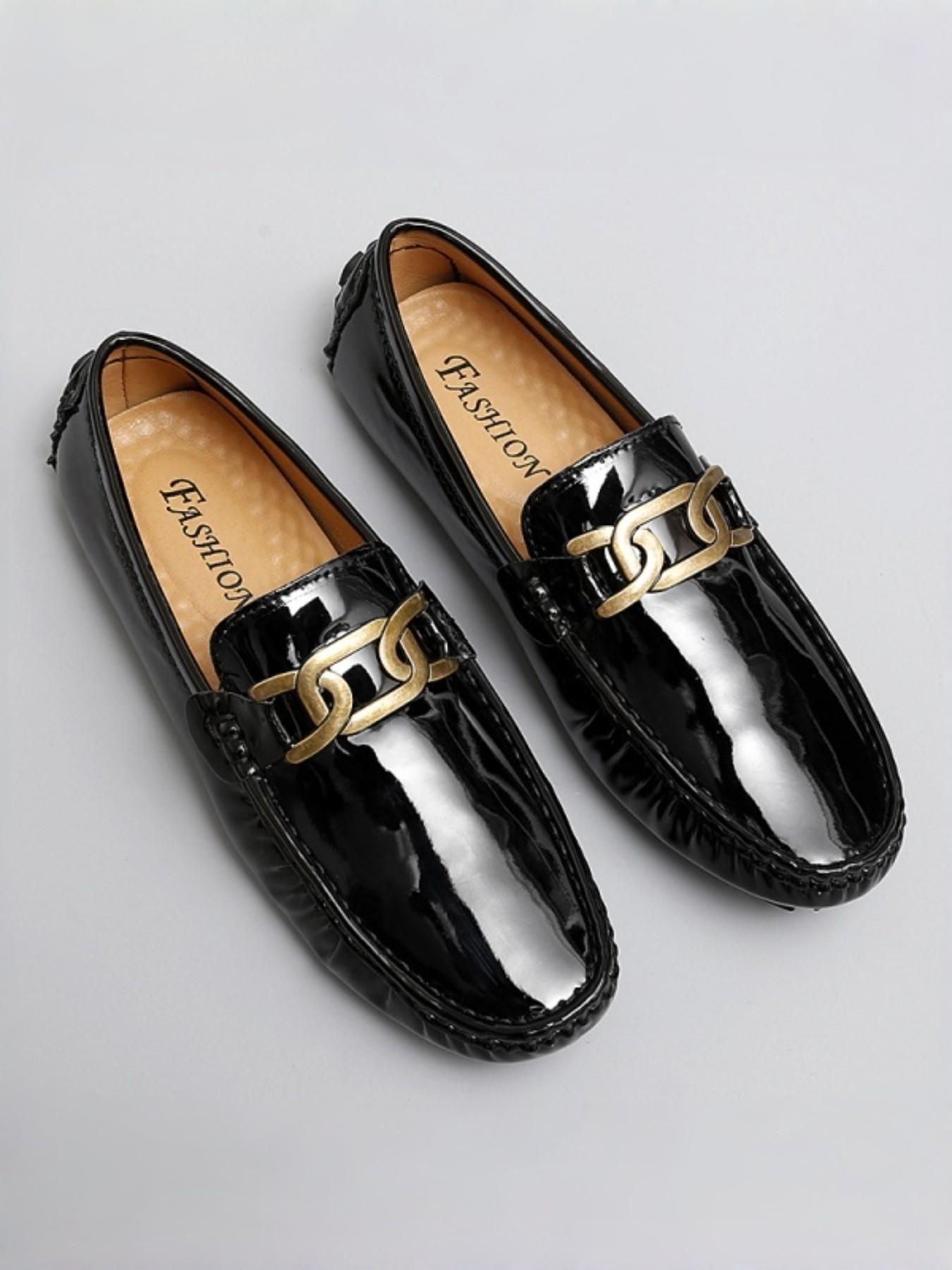 Men's Slip-On Moccasin Shoes, Hand Stitched Details, Cushioned Insoles, Casual Date & Streetwear, Trendy Durable Footwear