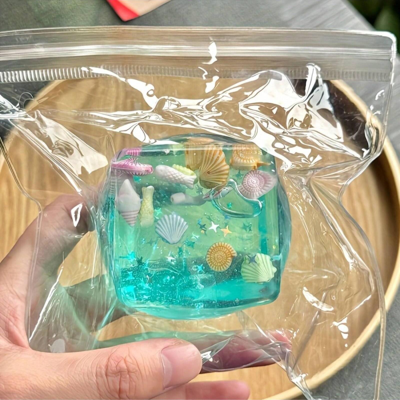 New 3D Cartoon Cube Squishy Toy, Realistic Soft Squeeze Fidget Toy, Stress Relief Sensory Desk Toy, Fun Novelty Decoration, Party Favor