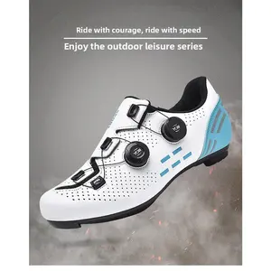 With lock cycling shoes flat tread spring and autumn men's and women's road bike lock shoes mountain bike assist shoes hard-soled road