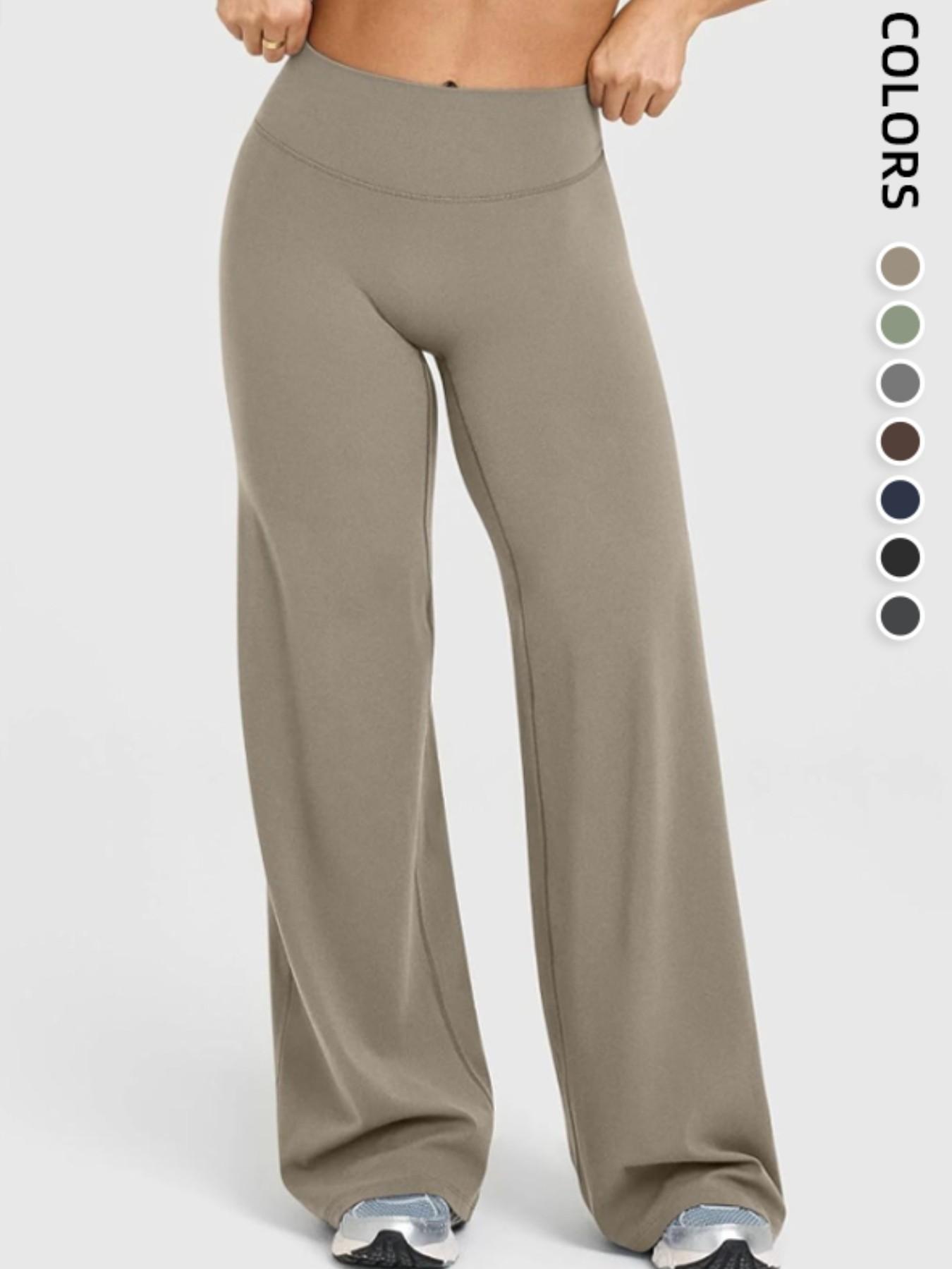 Women's Yoga Wide Leg Pants, Soft Skin-Friendly, Loose Fit, Slimming Fitness Casual Pants, Sporty All-Season Wear