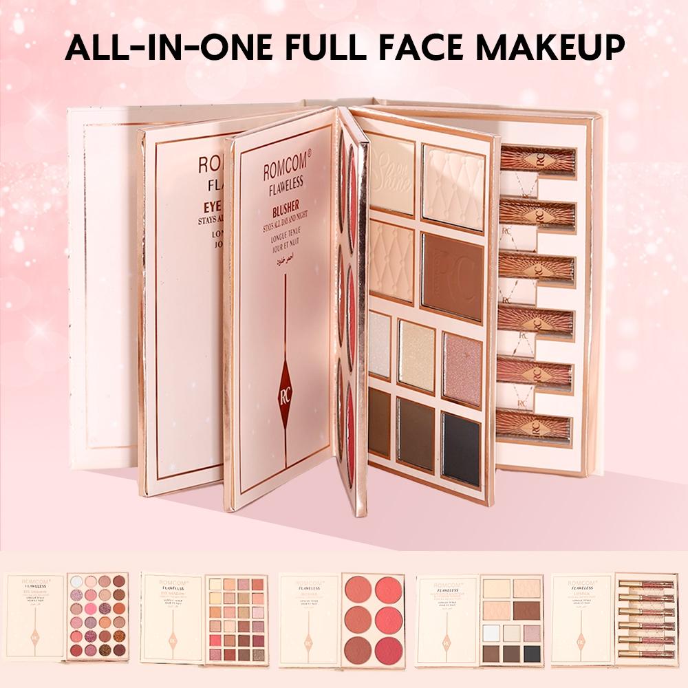 Complete Makeup Book for Face Blush Eyeshadow Contouring Flip-Page Design Delightful Holiday Gift Ideal for Beauty Enthusiasts Makeup Palette Set