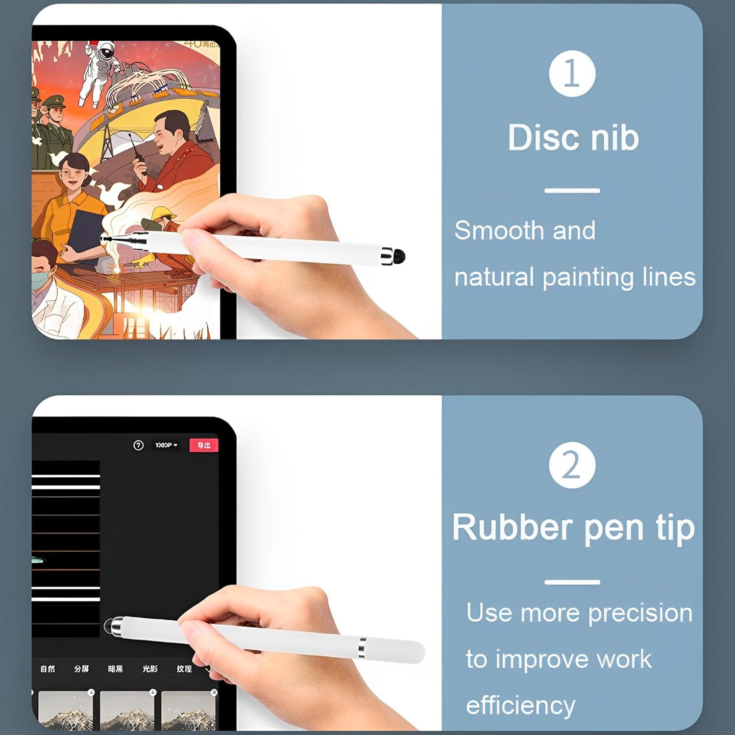 2-in-1 Stylus Pen for  Screen, 3 count  Universal Stylus Pen for iPad Compatible with , , iPad, Android,  Tablets, Phones