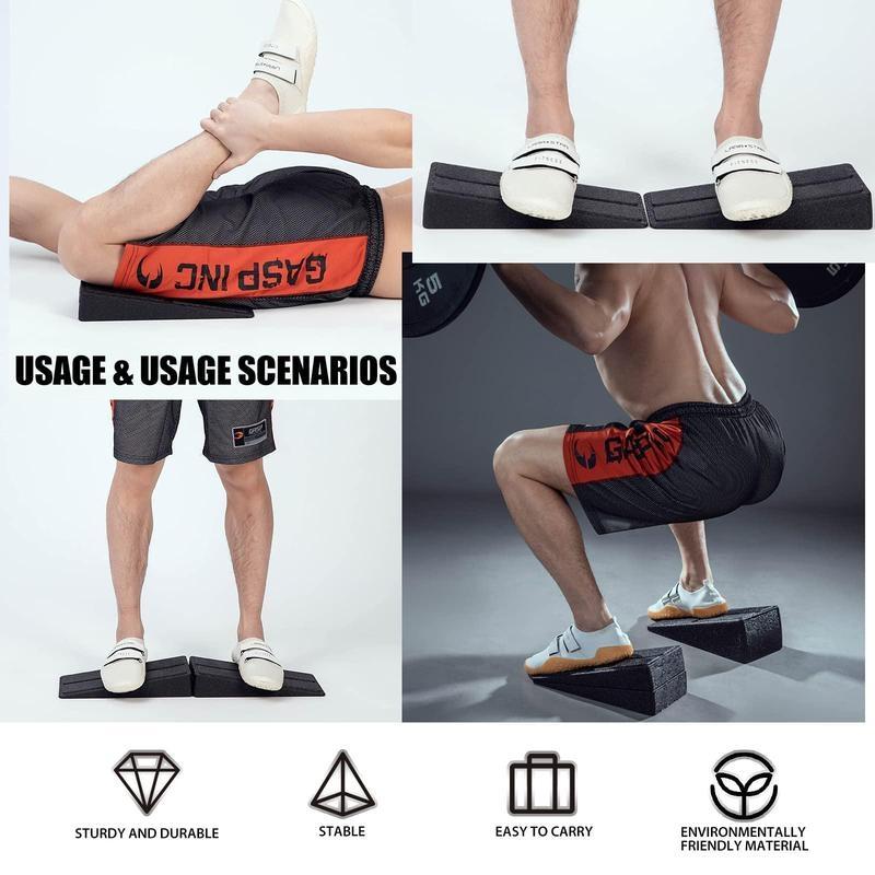 Adjustable Squat Wedge Block Set, Non-Slip Design for Home Gym Use, Ideal for Leg Stretches, Squats & Deadlifts, No Batteries Needed