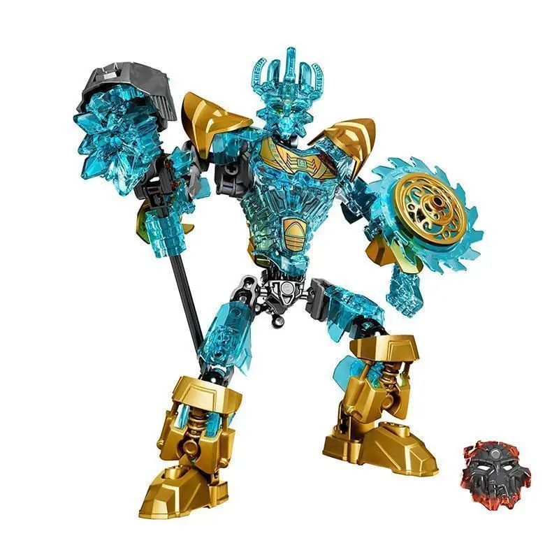 2026 Hot selling toys Bionicle Mask Maker Building Bricks Set - Ekimu, Umarak, Tahu Figures, Monster Combined Warriors Toys for Boys, Classic Novelty Gift for Model Building Enthusiasts Internet-famous toy