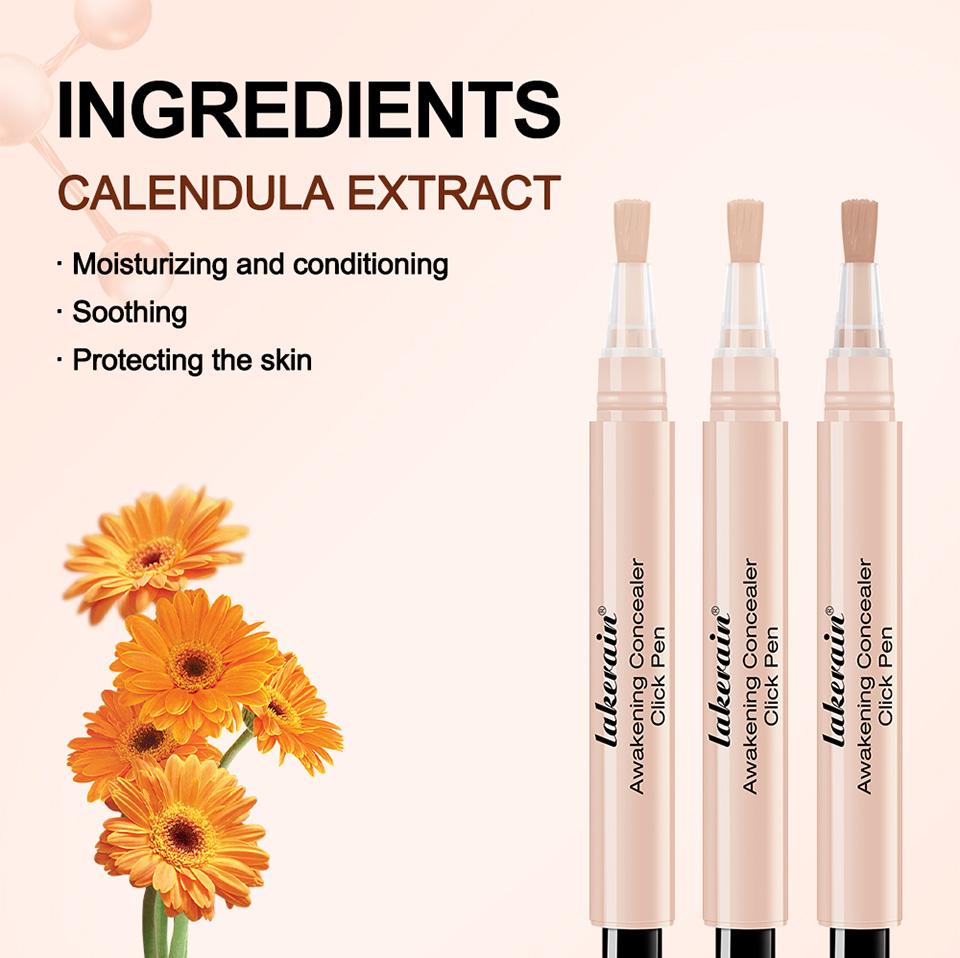 3-colour concealer pen, liquid concealer pen, dark circle concealer pen, tear trough concealer pen, highlighting concealer pen, acne scar concealer pen, blemish concealer pen, precision concealer pen, easy-to-use concealer pen