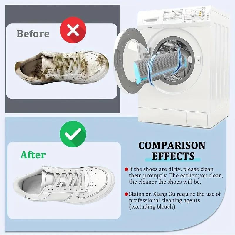 Shoe Washing Bag, Shoe Bag for Washing Machine, 2 Counts Reusable Shoe Laundry Bags for Sneakers, Shoe Protector Bags for All Types of Shoes, Mesh Laundry Bag, Laundry Tools & Accessories, Laundry Organizer, Laundry Products, Removable Washing Bags