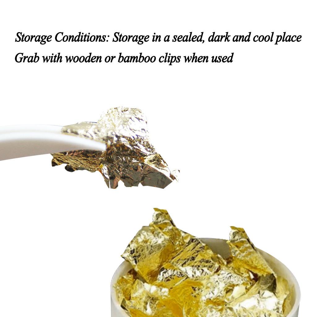 Multipurpose Gold Leaf Foil Sheets Perfect for Baking Pastry Decor and Daily Beauty Mask Care