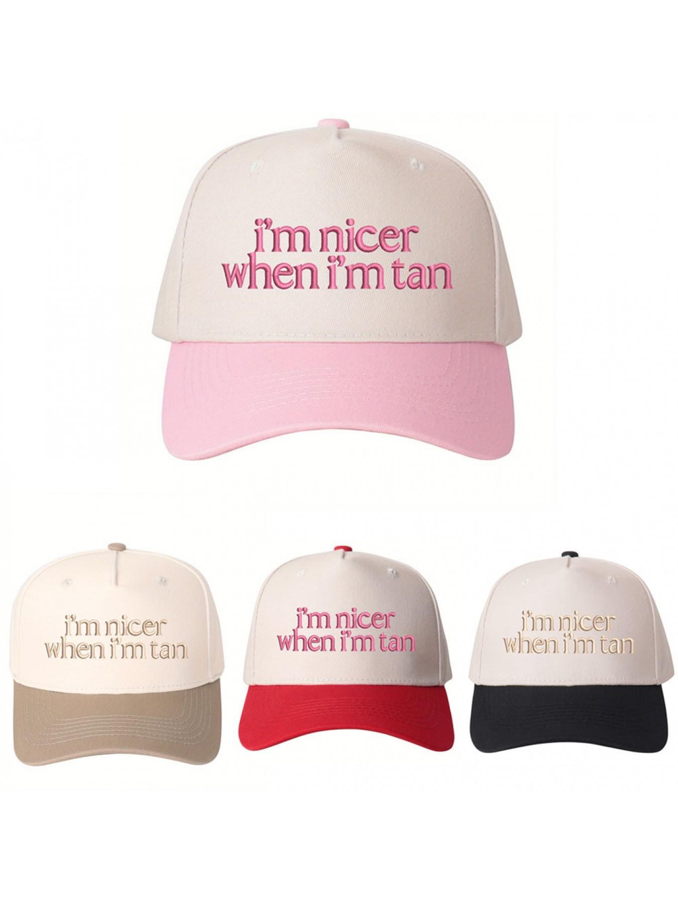 Fashionable Women's Adjustable Trucker Hat, Casual Hat, Stylish Hat, Embroidered Letter Design, Perfect for Spring, Fall Travel, Beach Vacation, Outdoor Leisure, Trucker Cap
