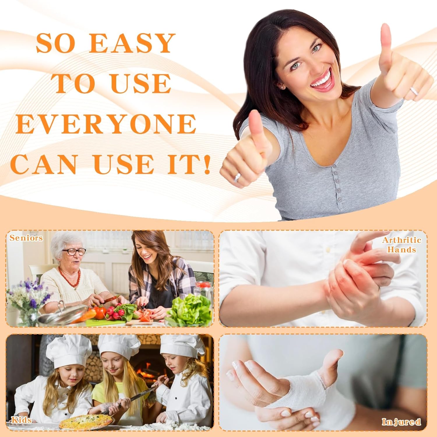 One Touch Electric Can Opener Fits Almost All Can Sizes for Seniors with Arthritis, Hand Held Battery Operated Can Opener with Smooth Edge, Food Safe Kitchen Gadgets Automatic Can Opener for Kitchen（white）