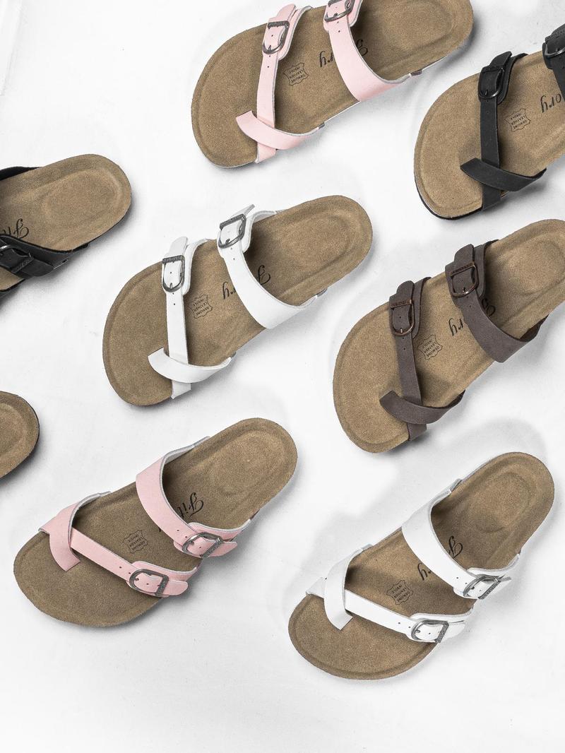 FITORY Balance II | Women's Shoes with Natural Soft Cork Footbed and Leather, Fashion&Comfort Women Sandals for Summer