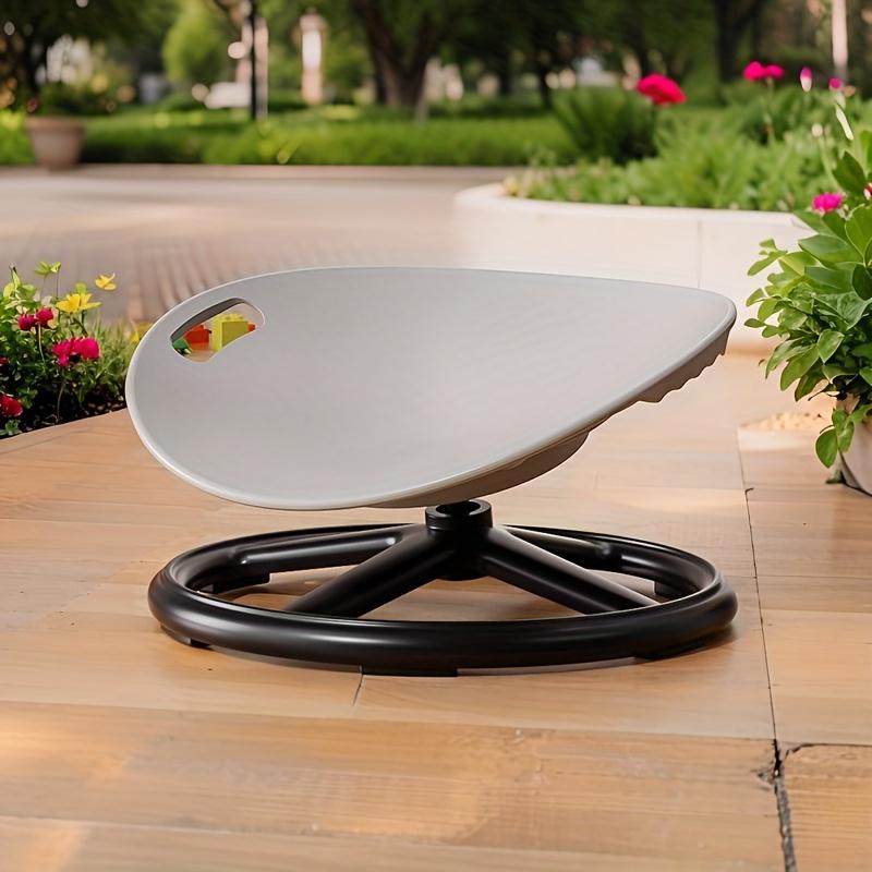 One durable plastic swivel sensory chair with an oval eggshell design, upgraded non-slip base, training and rehabilitation equipment suitable for training centers and home use, improving balance and concentration, exercise chair, wave-shaped seat cushion.