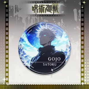 Jujutsu Kaisen Pet Double Sided Pin Badge 49-60 Full Character Set 75mm 58mm Anime Enamel Pin Tin Badge Anime Merchandise