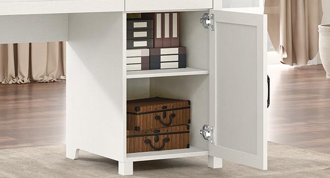 Vabches Farmhouse 61'' Executive Desk with 5 Drawers, Rustic Office Desk Computer Desk with Charging Station, File Drawers and Storage Cabinet, Wood Workstation for Home Office and Study Vabches Farmhouse 61'' Executive Desk with 5 Drawers, Rustic Office Desk Computer Desk with Charging Station, File Drawers and Storage Cabinet, Wood Workstation for Home Office and Study