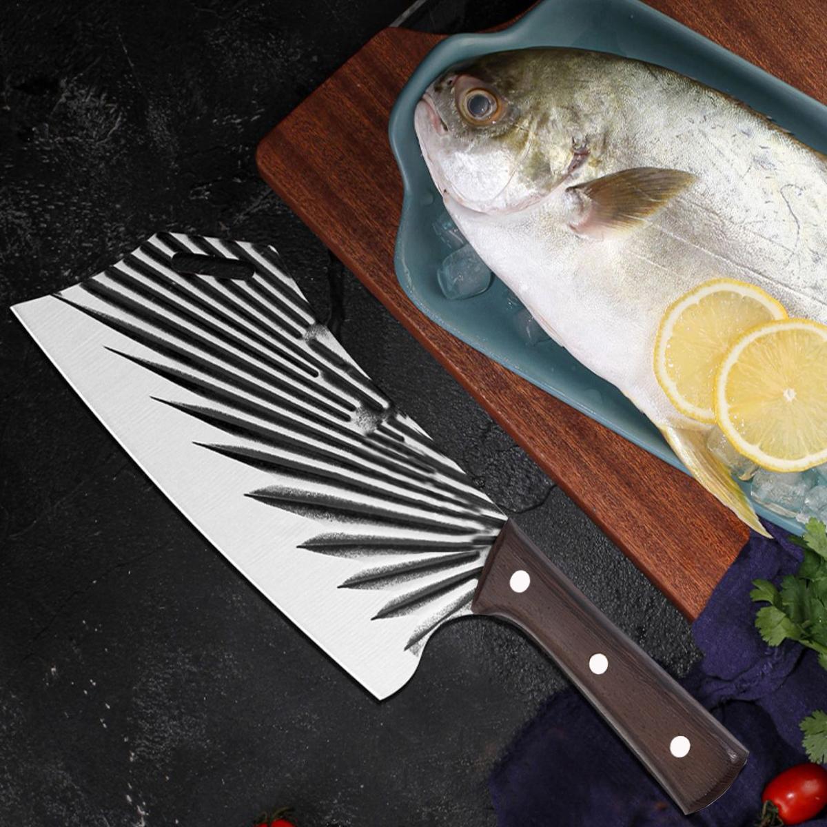 2PCS Cleaver Knife Meat Cleaver - 7CR17Mov High Carbon Stainless Steel Butcher Knife with Ergonomic Full Tang Wood Handle, Ultra Sharp, Useful Kitchen Knife for Home and Restaurant,Chinese