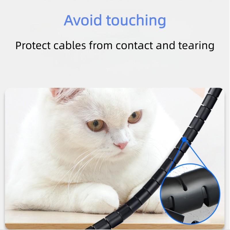 Spiral Cable Protector, 1 Count Flexible Cable Management Organizer, Computer Cable Protector, Cable Management Tool for Home Office