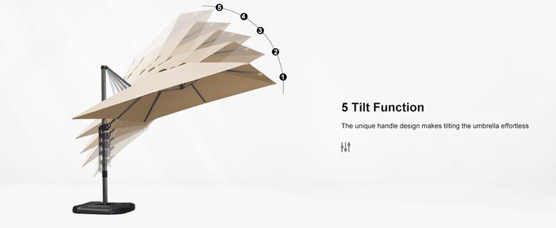 PURPLE LEAF 10x10 ft Affordable Square Outdoor Patio Umbrella for Pool, Garden, Porch Adjustable Shade PURPLE LEAF 10x10 ft Affordable Square Outdoor Patio Umbrella for Pool, Garden, Porch Adjustable Shade