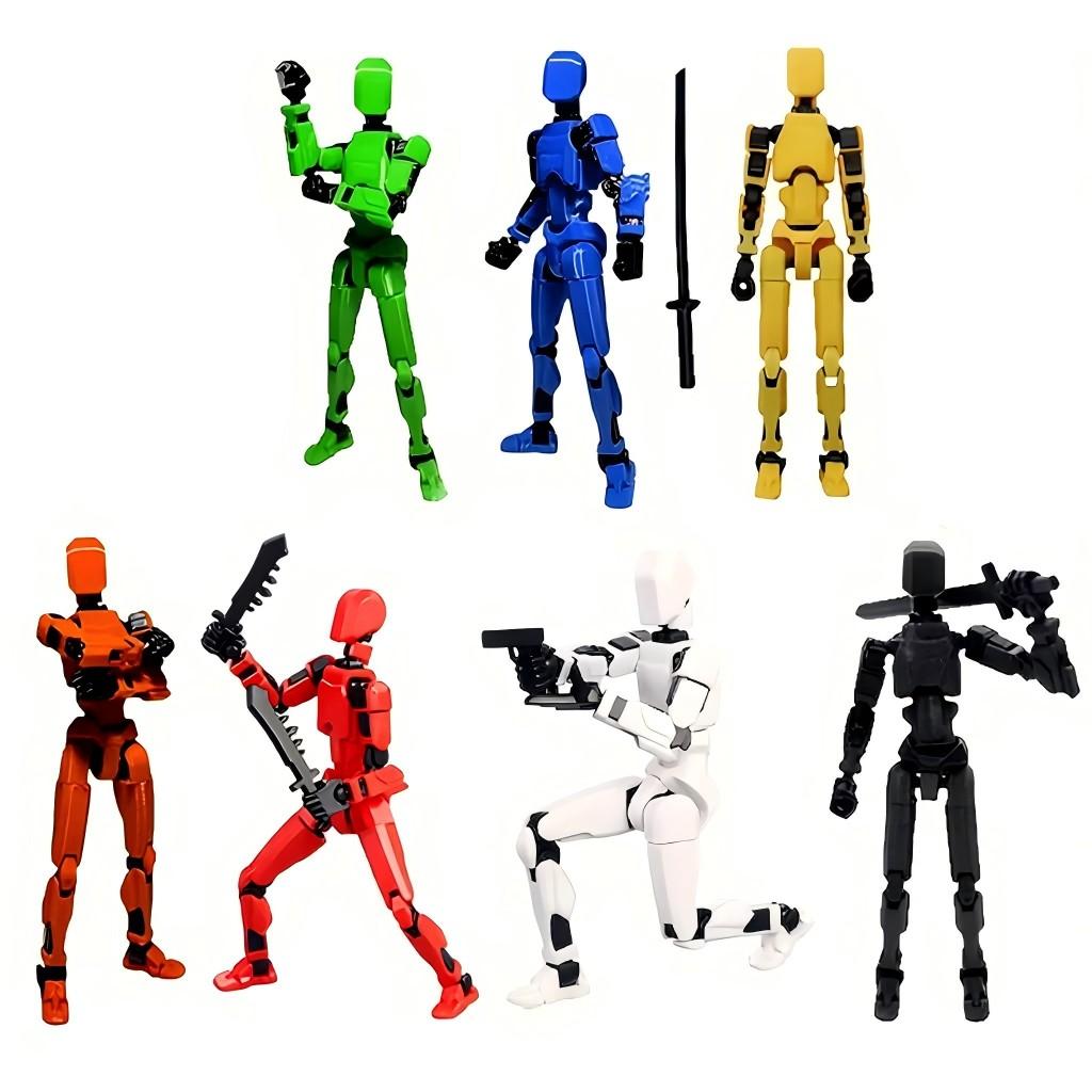 Lucky 13 Action Figure with Weapon Accessories, Desktop Decor, Stress Relief Toy for Kids and Adults, Model C1