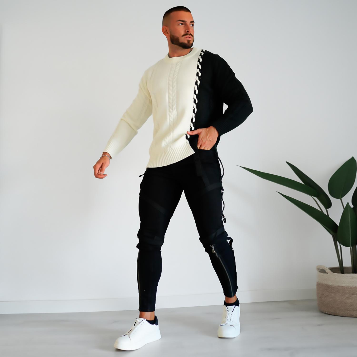 GINGTTO Men's Skinny Jeans Punk Gothic Zipper Denim Pants Hip hop Tapered Leg Slim Fit Jean GINGTTO Men's Skinny Jeans Punk Gothic Zipper Denim Pants Hip hop Tapered Leg Slim Fit Jean