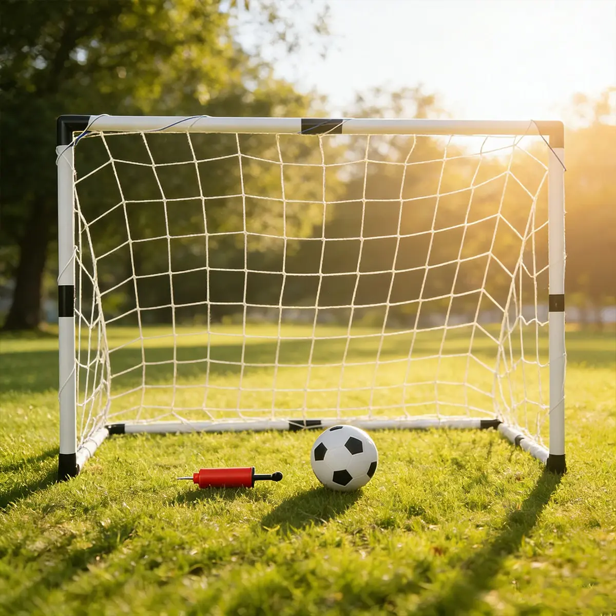 Portable Foldable Soccer Goal Net Set, Includes Mini Ball & Pump, Easy Installation, Ideal Gift, Skill Training Equipment, Comes with Storage Box