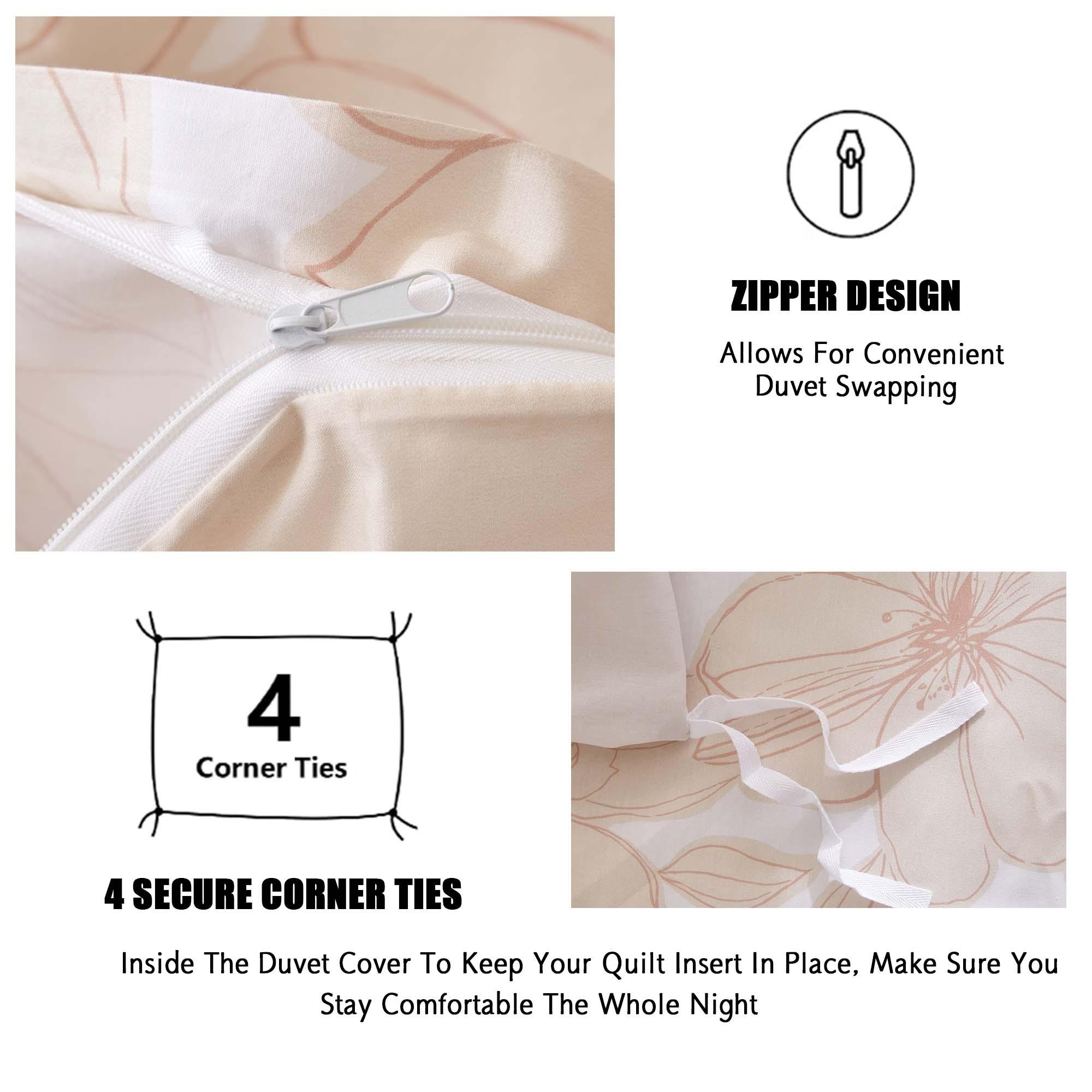 3-Piece Printed Duvet Cover Set, Includes 1 Duvet Cover and 2 Pillowcases (Without Insert), Elegant & Soft, Machine Washable for Easy Care, Comfortable Sleep Experience.