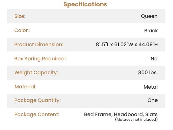 SHA CERLIN Twin/Full/Queen/King Size Metal Bed Frame with Vintage Circular Design Headboard and Footboard【Frame Only No Mattress】No Box Spring Required,Noise-Free,Black/Brown#ChristmasGifts#TikTokShopBlackFriday