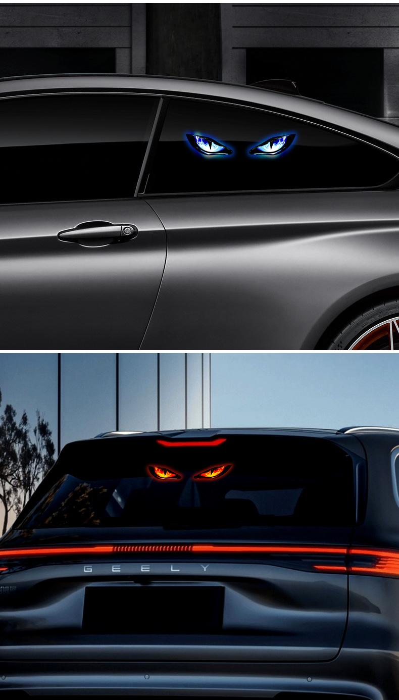 Demon Eye Car LED Atmosphere Light, Wireless Lamp with Dynamic RGB Colors & Easy Suction Mount, Solar & Type-C Rechargeable for a Bold Look on Cars, SUVs, Trucks, Car Interior Accessories tiktokshopbacktoschool