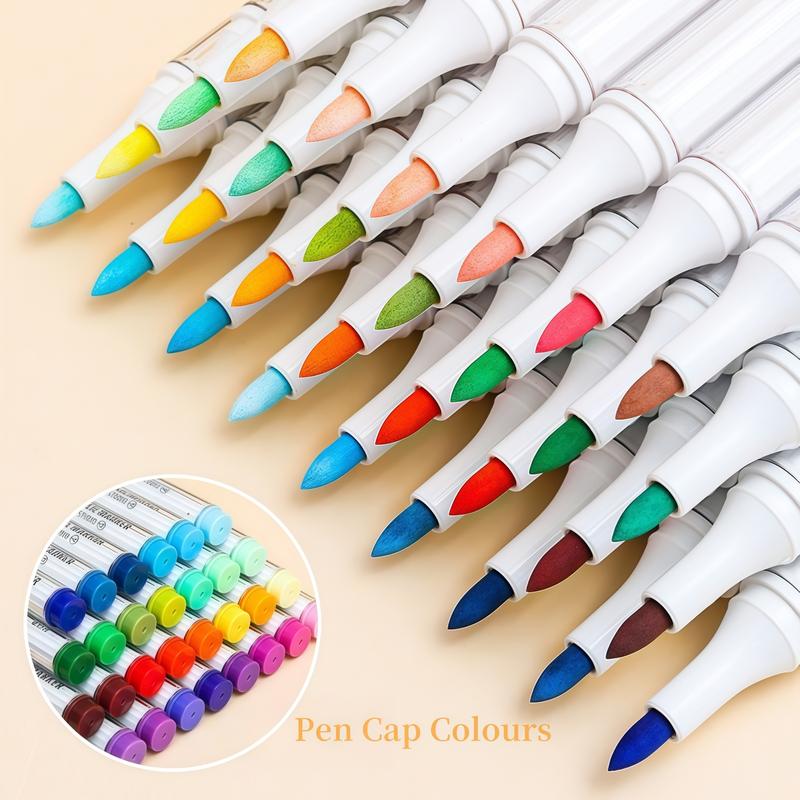 Acrylic Paint Soft Tip Marker Pen Set, 9 Colors/set Vibrant Marker, Suitable for Rocks, Ceramics, Wood, Canvas, Plastic, Glass, Stone, Calligraphy, Painting