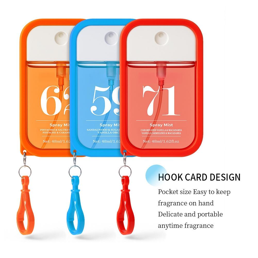 5 Scented Perfume Sprays 48ML Portable Keychain Perfume Unisex Long-Lasting Fresh Body Spray, Non-Toxic Liquid, Recyclable, Fragrance Long Lasting