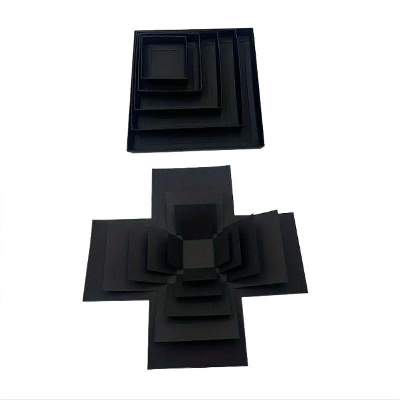 5 Layer Creative Explosion Gift Box, DIY Packaging, Perfect for Birthdays, Christmas, Anniversaries, Anniversary Party Gift, Blue Square, Anniversary Box