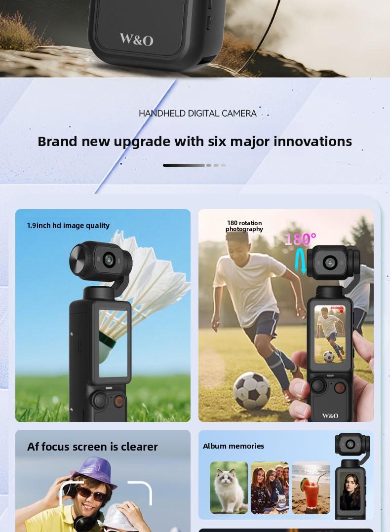 New Q7 HD Action Camera Outdoor Anti-Shake Handheld Portable Recording Vlog Travel Camera