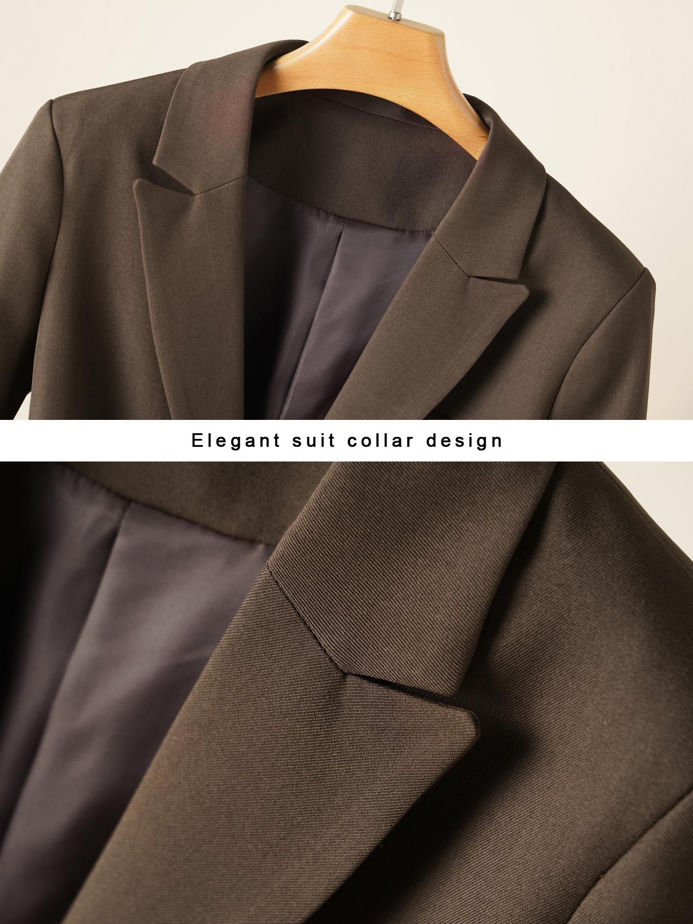 Women's Long Sleeve Blazer Jacket, Casual Office Wear, Versatile One Button Design, Perfect for Business and Daily Use