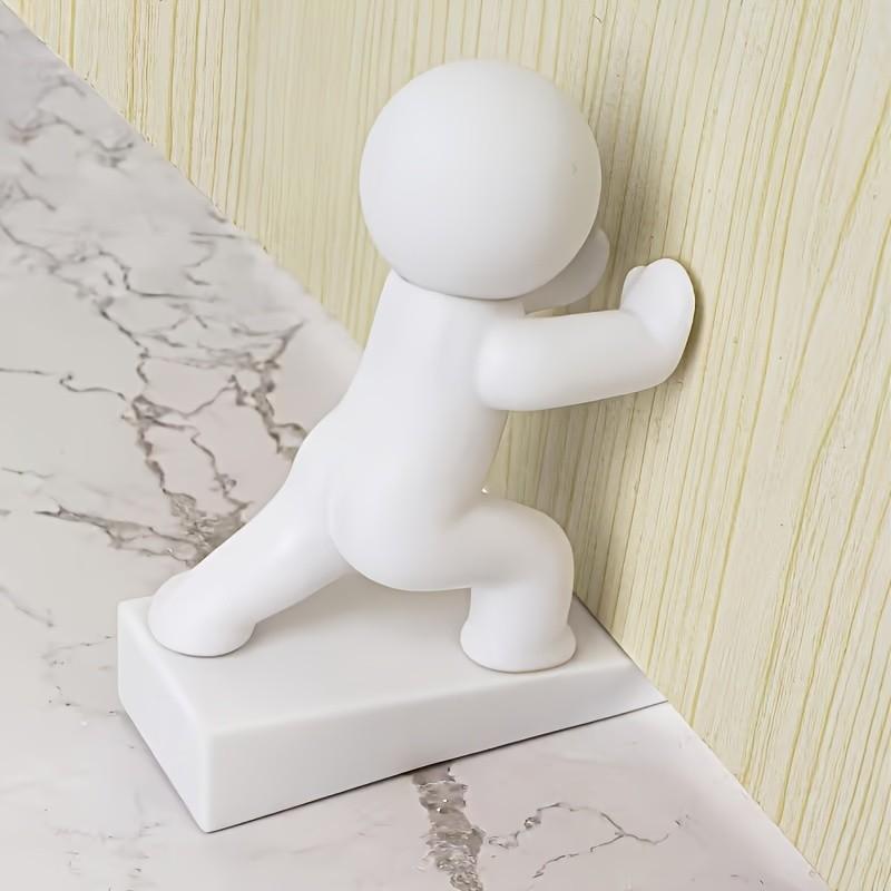 Cute Decorative Door Stopper, Flexible Movable Door Wedge, Non-Slip Base, Wall and Floor Protection, Home Decoration