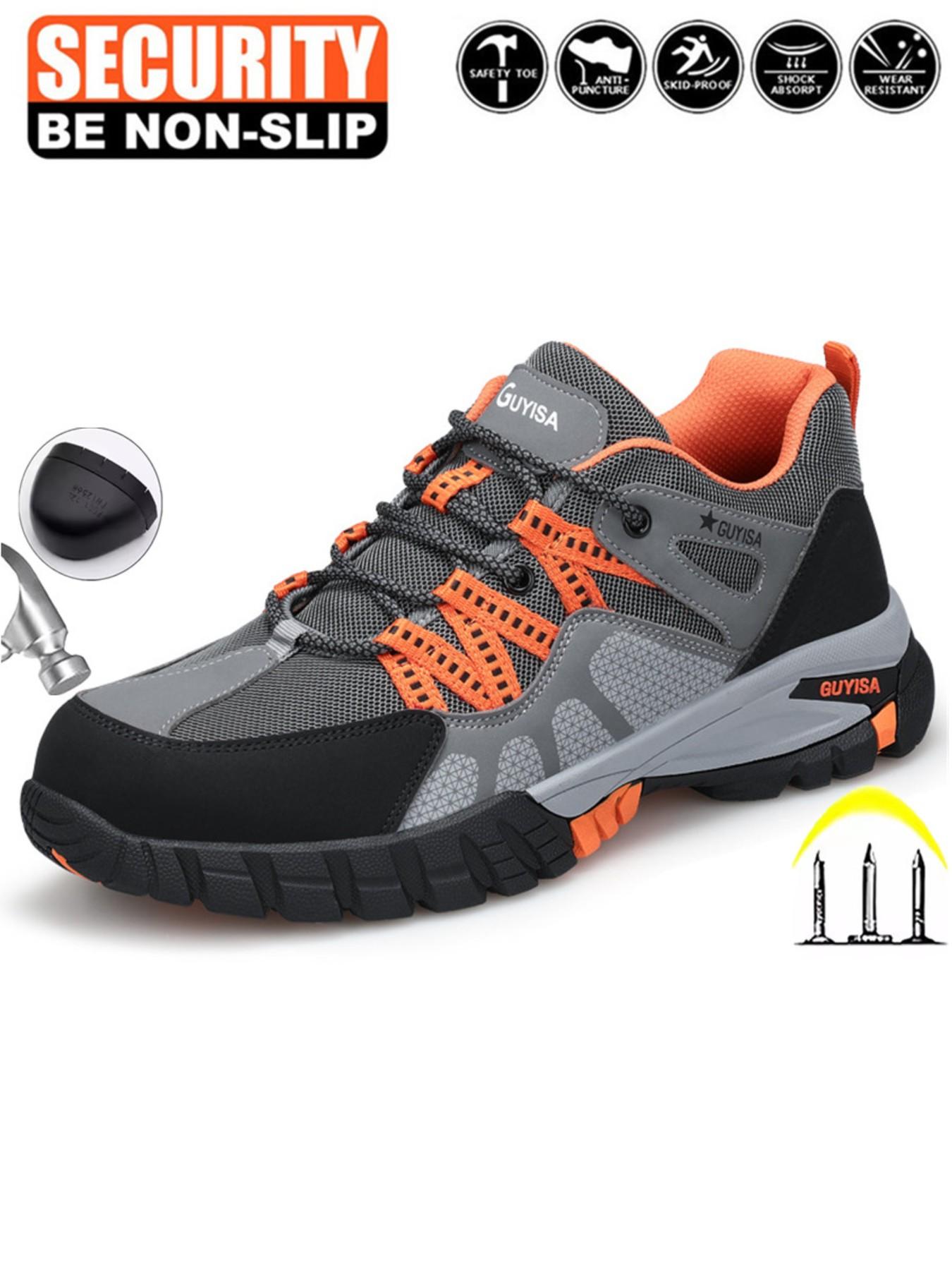 MOVRA1 Men's Steel Toe Safety Shoes - Textile Upper, Anti-Puncture, Anti-Smash, Waterproof Work Footwear for Construction, Industrial Safety Male Shoes