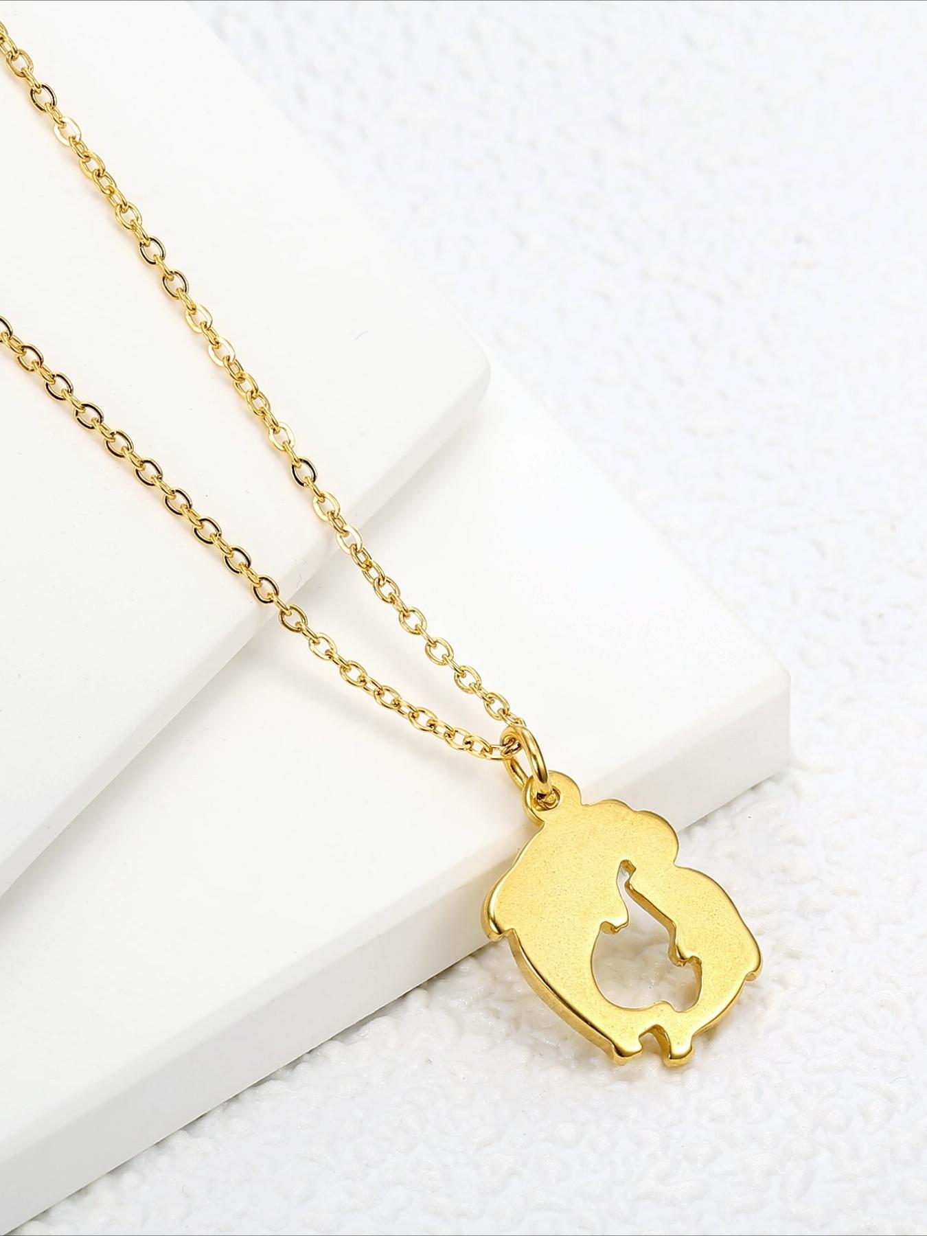 Stainless Steel Double Dolphin Set Zircon Necklace, Three-dimensional Dolphin Shape, High-end Stainless Steel Accessories, Versatile for Daily Use