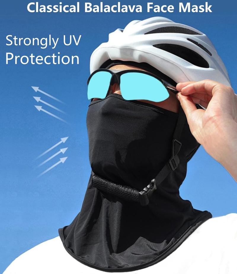 Balaclava Face Mask, Summer Cooling Neck Gaiter, UV Protector Motorcycle Ski Scarf for Men/Women black unisex face covers & mask Breathable Knitted, Solid Color Full Face Mask, Outdoor Sports Hat TikTokShopJumpstartSale