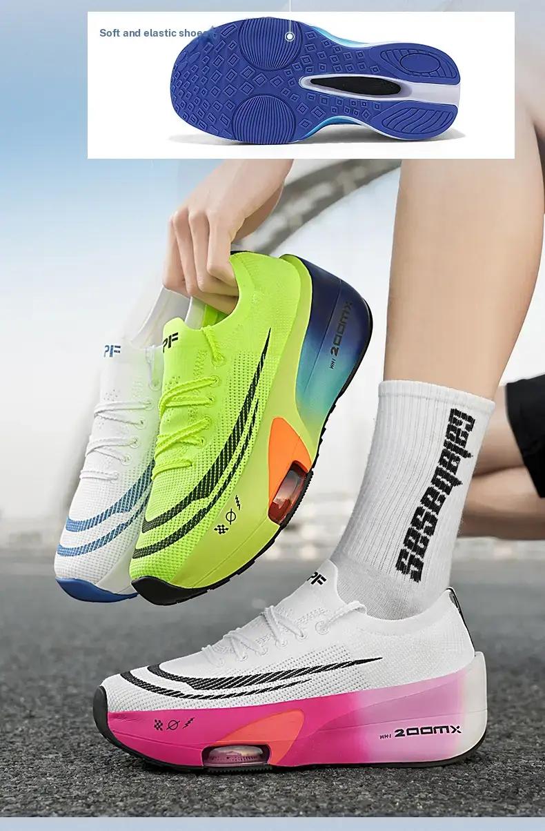 Stylish Unisex Sports Running Shoes with Breathable Knitted Upper, Non-Slip Technology and Shock Absorption for Everyday Fitness, Road Running Shoes, Athletic Running Shoes, Workout Sneakers