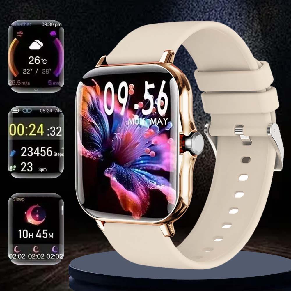 Lavish HD Full Screen Touch Smartwatch for Men & Women, Phone Calls, Text Notifications, Sports Mode, Distance Tracking, Compatible with iPhone & Android